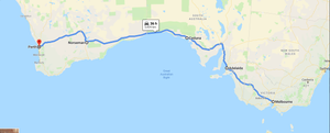 Melbourne to Perth - Inland route