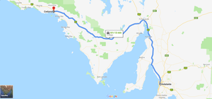 Adelaide (SA) to Ceduna (SA) drive map