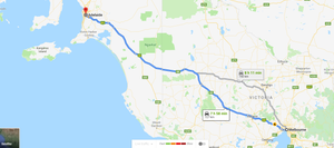 Melbourne (VIC) to Adelaide (SA) inland route