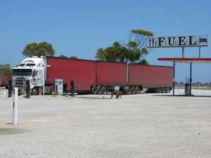 Road train across the Nullarbor