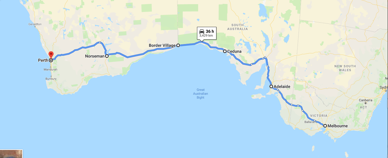 5 days drive itinerary - Melbourne to Perth