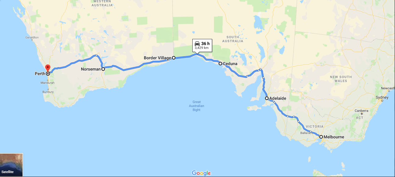 Melbourne To Perth Drive Itinerary