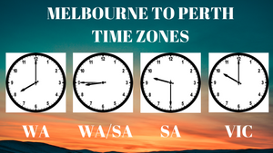 Time Zones between Melbourne and Perth